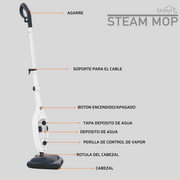 Mopa a vapor multifunción para casa
