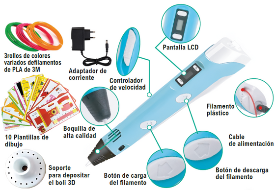Bolígrafo impresión 3D fácil de usar