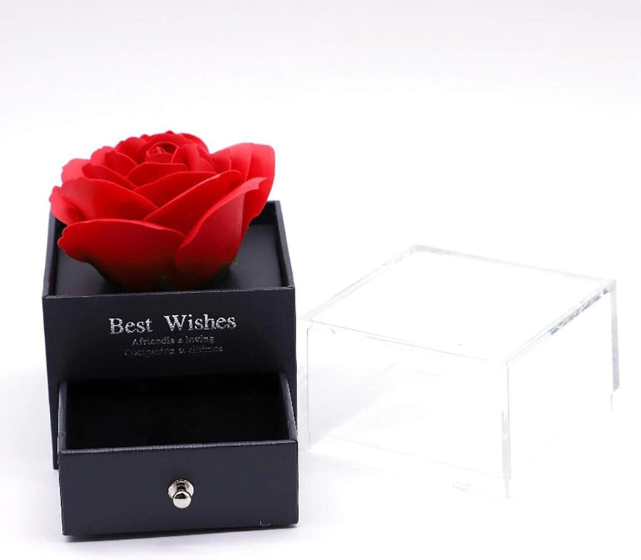 Rosa Eterna con Collar en Cúpula