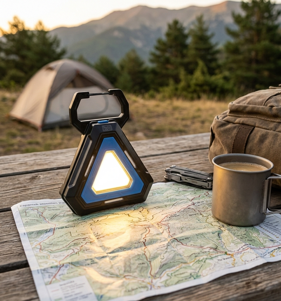 Lámpara triangular LED COB portátil