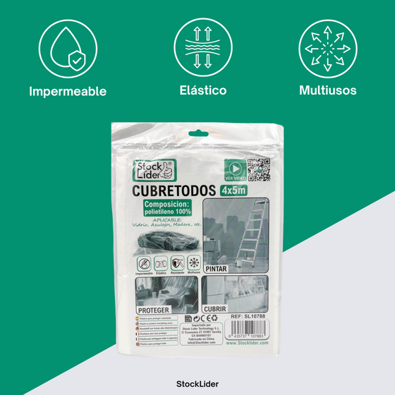 Cubretodos transparente 4x5 para proteger
