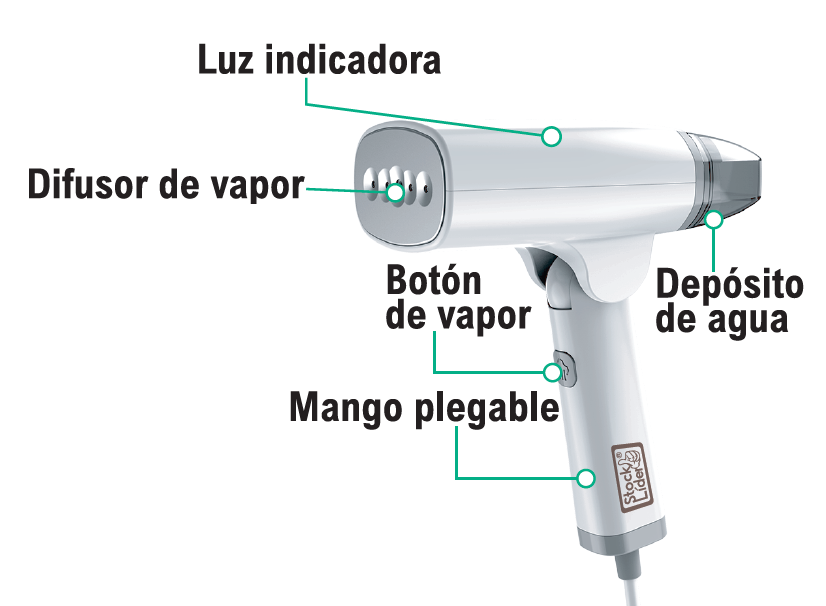 Plancha de vapor vertical portátil