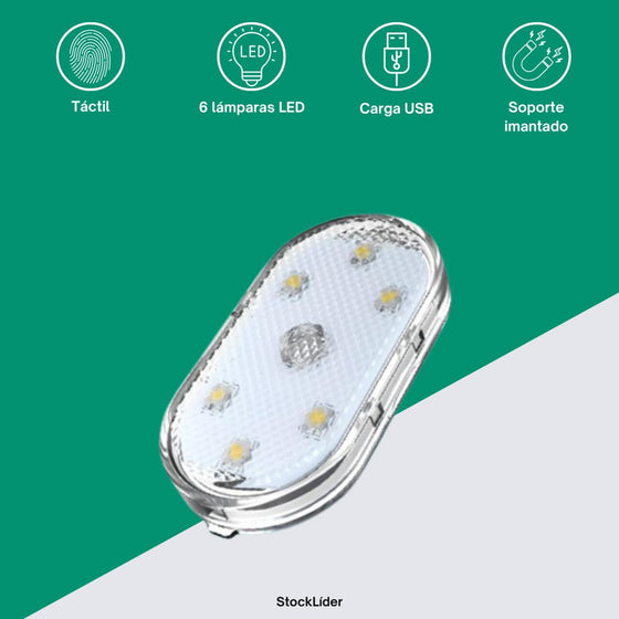 Luz LED para coche táctil y compacta