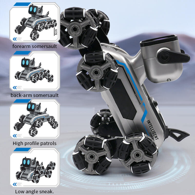 Perro robot interactivo de 8 ruedas