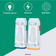 Linterna LED doble 5W 300lm portátil