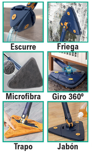 Mopa triangular giratoria 360º para rincones