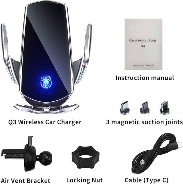 Cargador inalámbrico coche Qi | Novarso