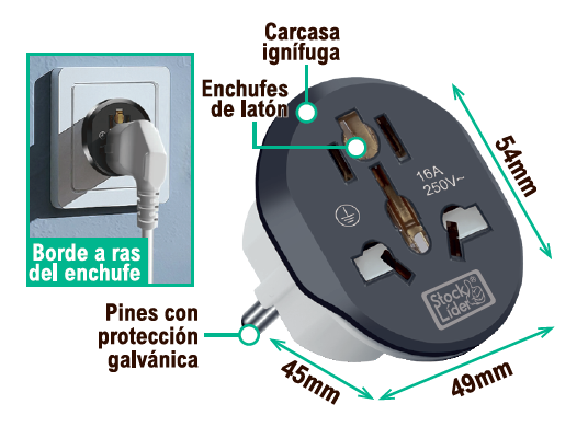 Adaptador universal de viaje Novarso