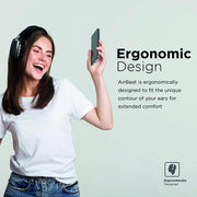 Auriculares Bluetooth negros con micrófono