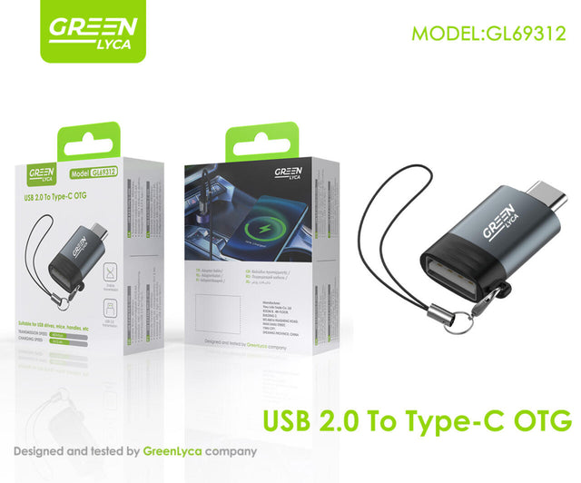 Convertidor USB 2.0 a USB-C Green Lyca