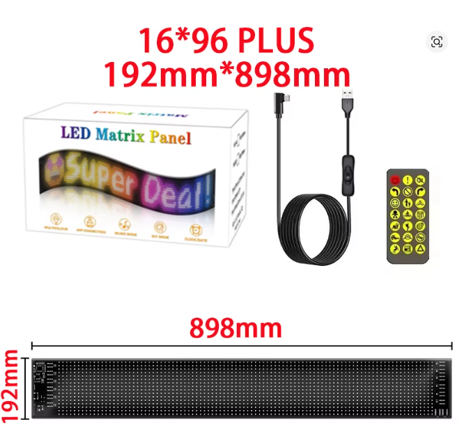 Panel LED Matrix 16x96 programable