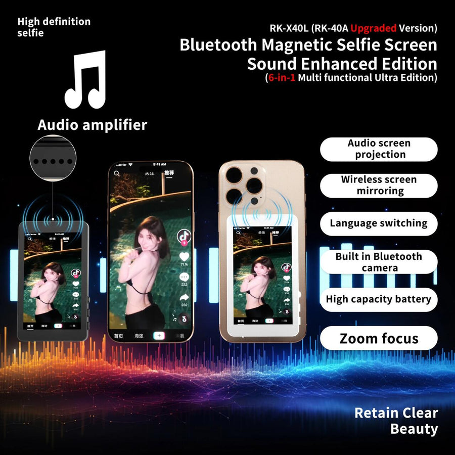Pantalla selfie magnética para móvil