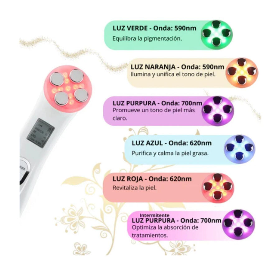 Aparato mesoterapia facial con luz LED