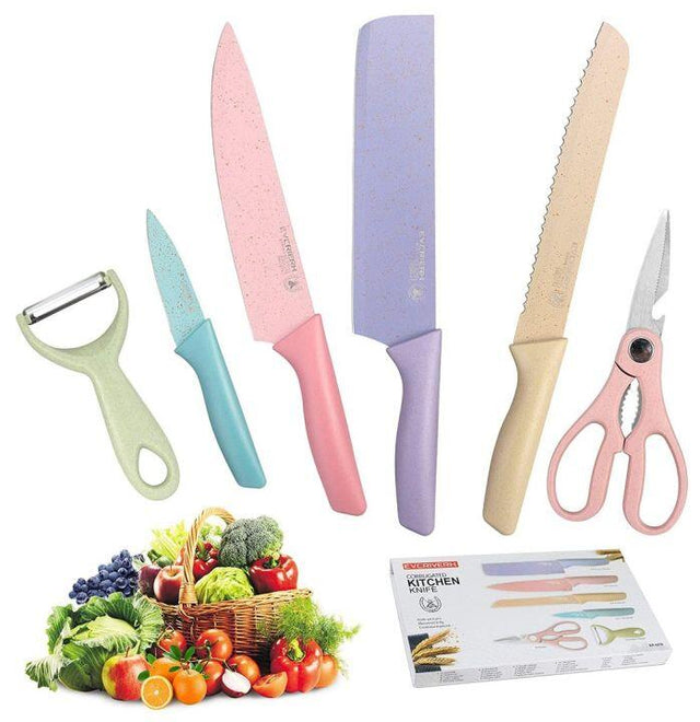 Juego de cuchillos de cocina corrugados