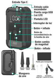 Compresor de aire eléctrico portátil