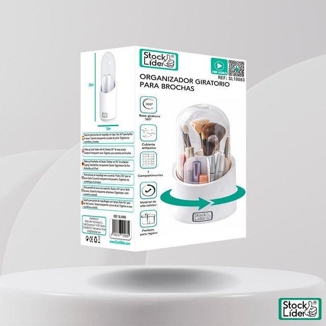 Organizador de maquillaje con tapa 360°