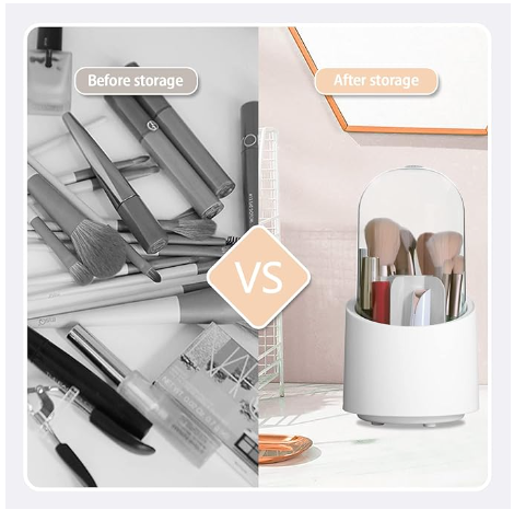 Organizador de maquillaje con tapa 360°