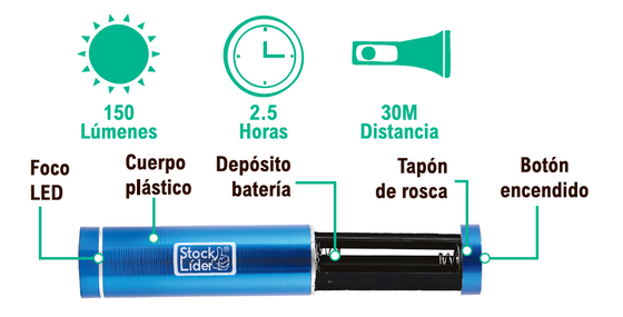 Linterna LED compacta para casa y exterior