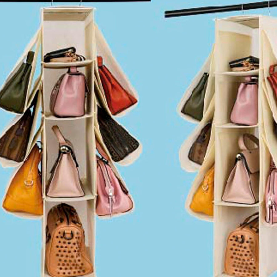 Organizador colgante para bolsos armario