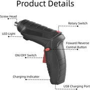 Destornillador eléctrico multifunción USB