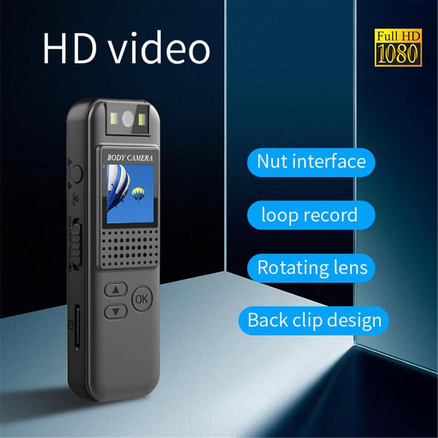 Body Camara HD portátil 1080p con clip