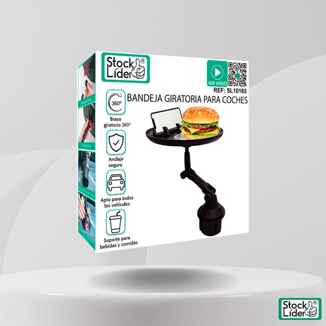Soporte con bandeja para coche ajustable