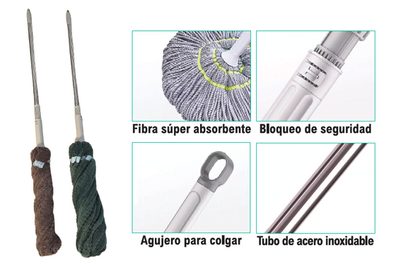 Fregona con escurridor para limpiar fácil