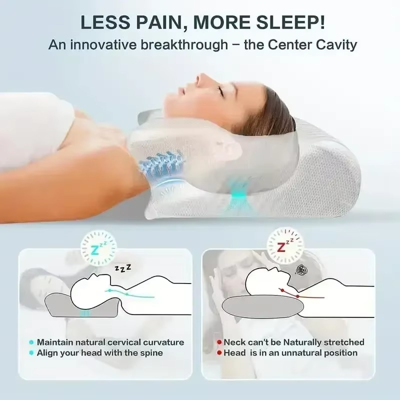 Almohada cervical viscoelástica ergonómica