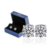 Pendientes brillantes magnéticos elegantes