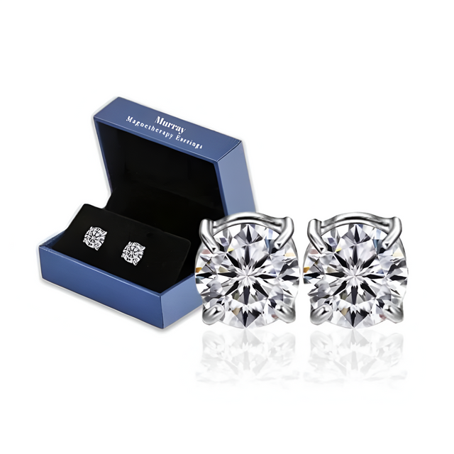 Pendientes brillantes magnéticos elegantes