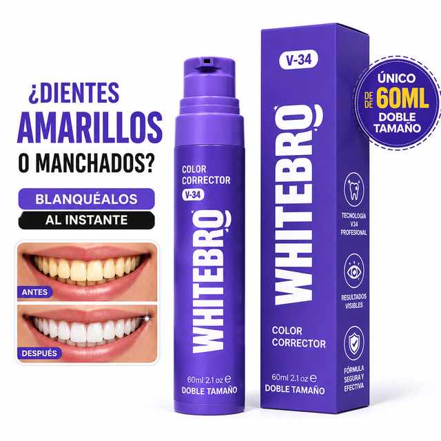 Blanqueador Dental V34 Whitebro 60ML