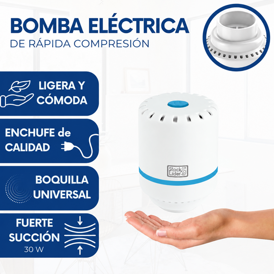 Bomba de vacío para bolsas de ropa
