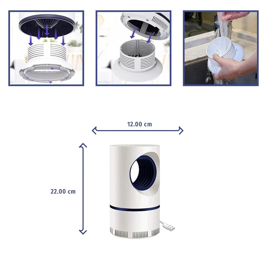 Lámpara matamosquitos USB silenciosa