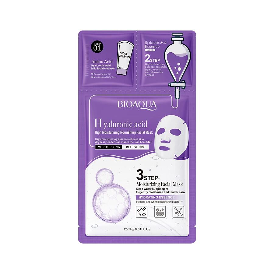 Mascarilla facial 3 pasos hidratante