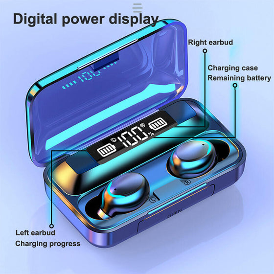 Auriculares inalámbricos F9 LED deportivos