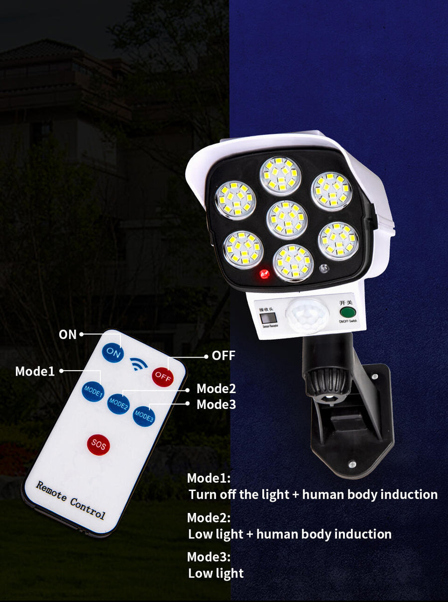 Foco LED simulador de cámara solar