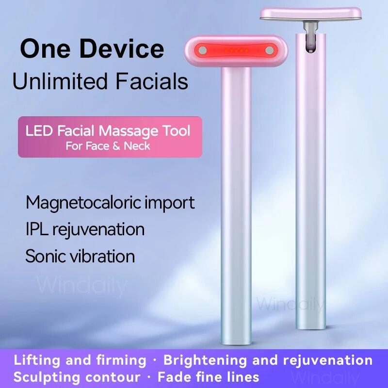 Masajeador Facial 4 en 1 LED Roja