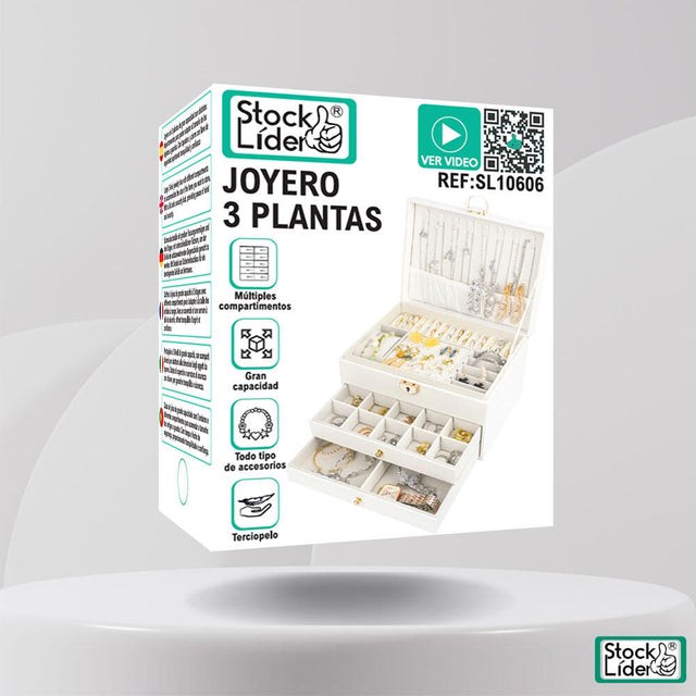 Joyero 3 plantas con llave | Novarso