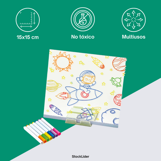 Pizarra con luz LED 15x15 para dibujar