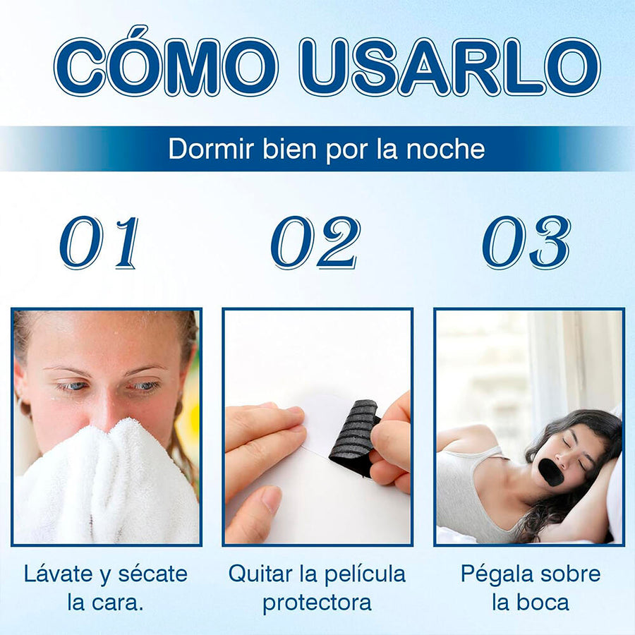 Tiras Bucales Antirronquidos para Dormir