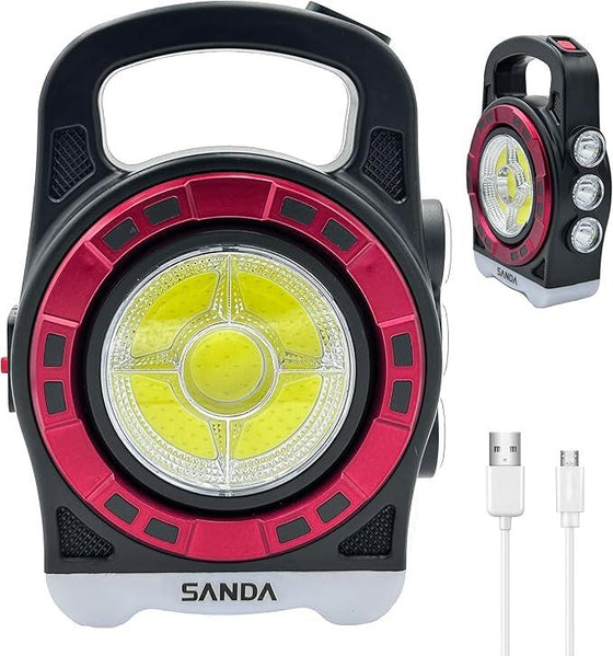 Linterna solar multiuso recargable LED