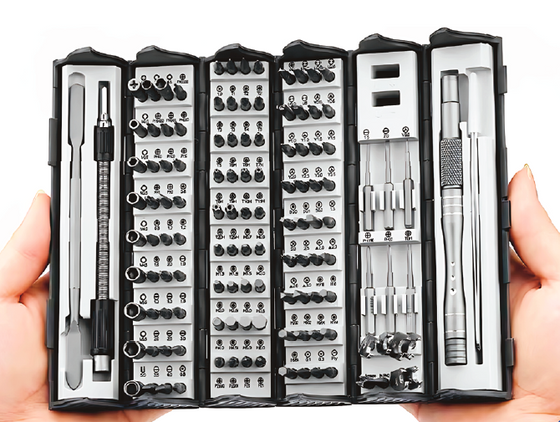 Set destornillador precisión 128 piezas
