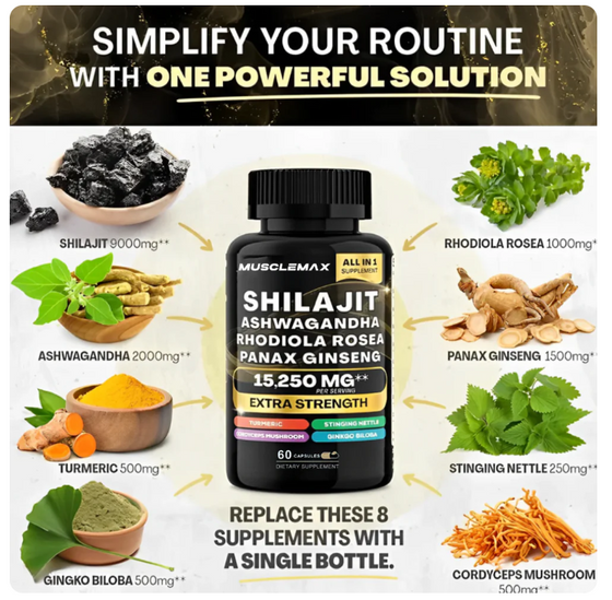 Shilajit Ashwagandha Rhodiola Ginseng