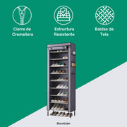 Zapatero de tela vertical para ordenar más