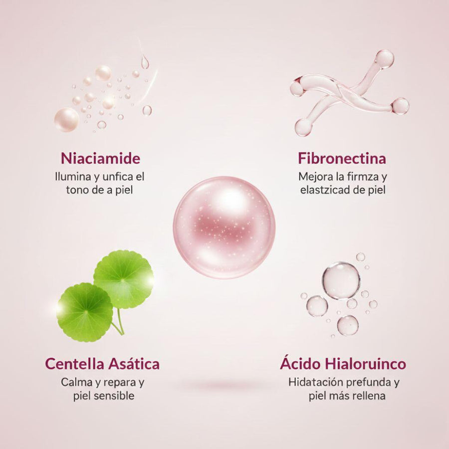Crema coreana niacinamida y ácido hialurónico