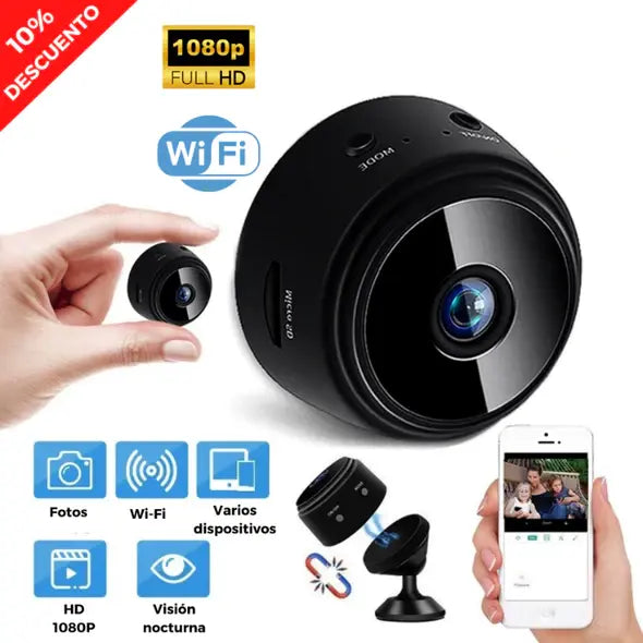 Mini cámara vigilancia WiFi HD 1080P