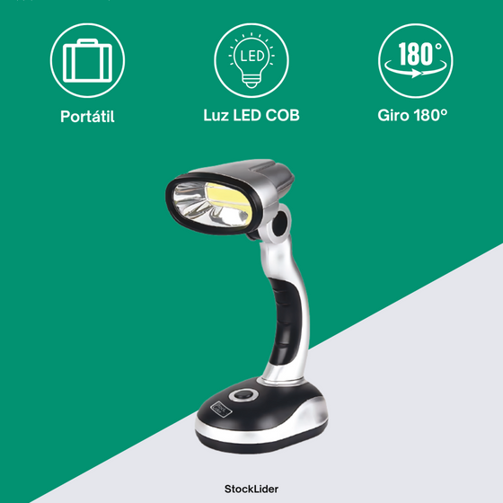 Lámpara de mesa portátil LED COB