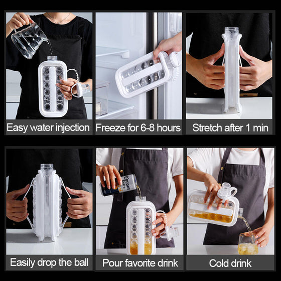 Botella molde para hielo fácil y práctica