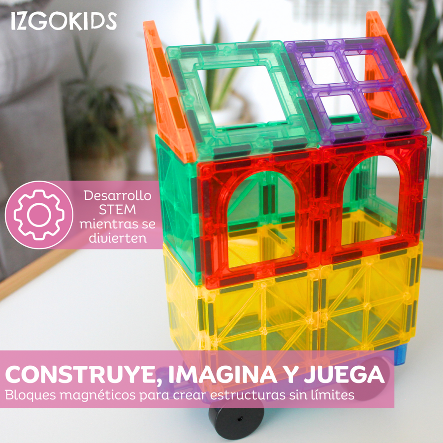 Bloques magnéticos 57 piezas para construir