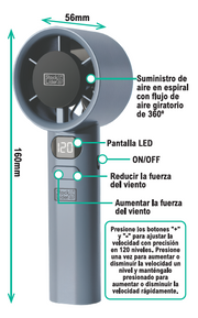 Ventilador de alta velocidad portátil